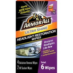 Armor All Ultra Shine Headlight Restoration Wipes (6 count)