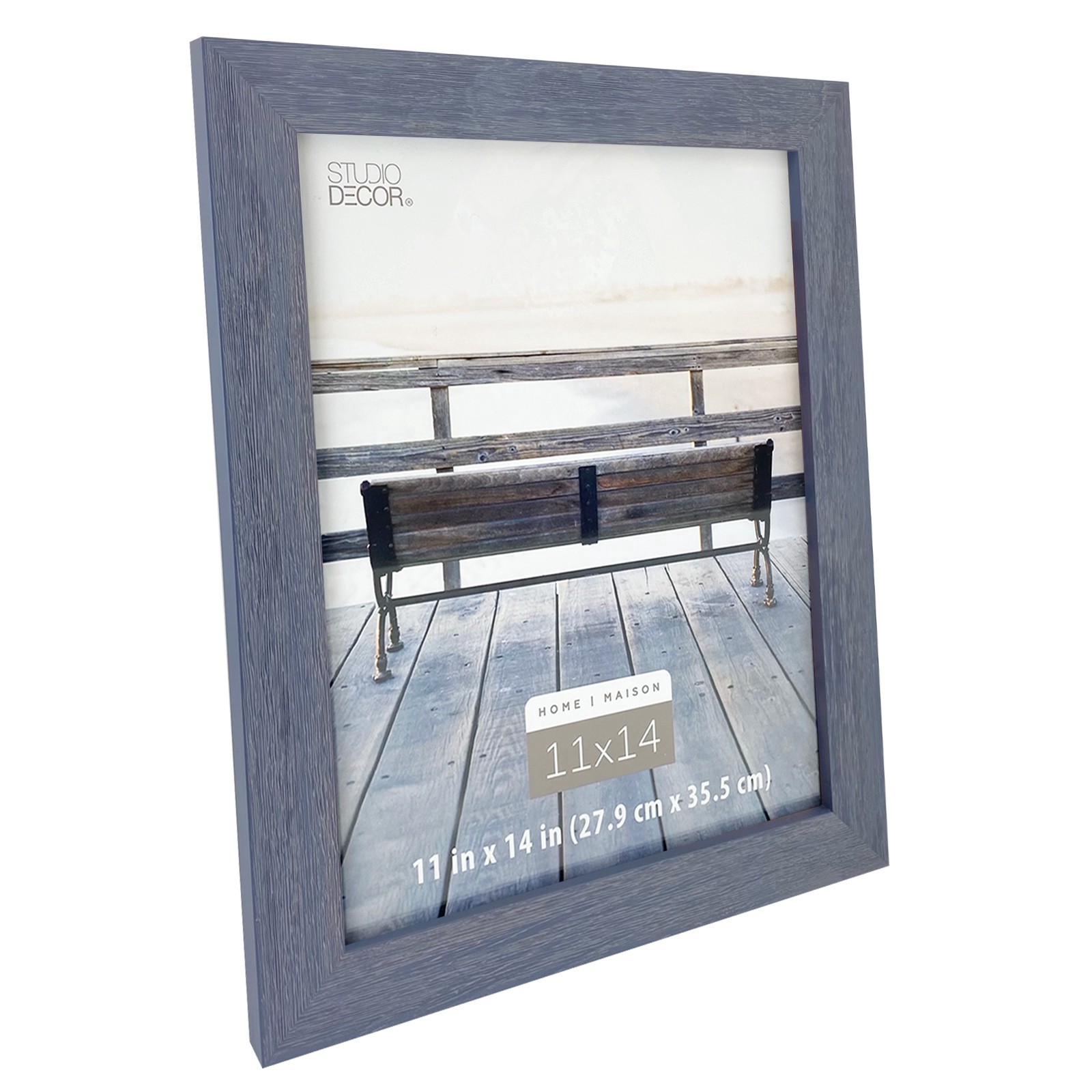 slide 6 of 6, Home Distressed Blue Frame By Studio Decor, 11 in x 14 in