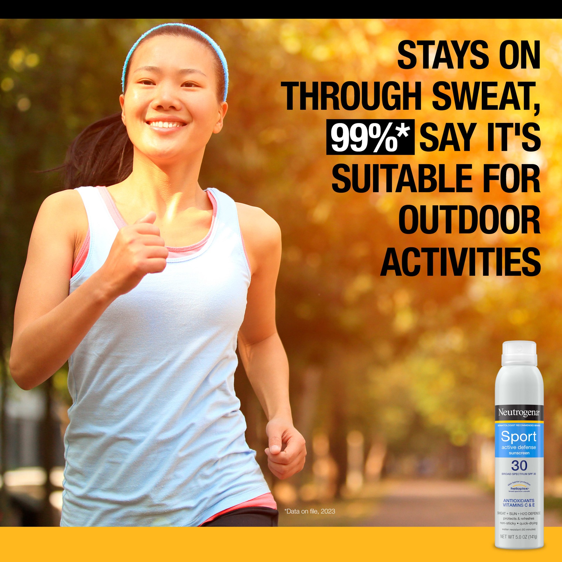 slide 6 of 9, Neutrogena Sport Active Defense with Broad Spectrum SPF 30 Sunscreen Spray, 5.0 Oz, 5 oz