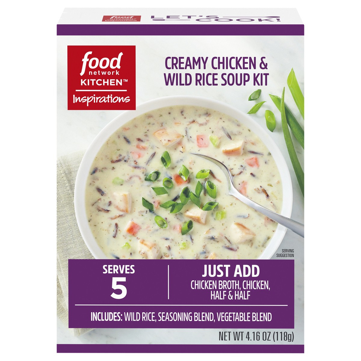 slide 4 of 13, Food Network Kitchen Inspirations Creamy Chicken & Wild Rice Soup Meal Kit, 4.16 oz Box, 4.16 oz