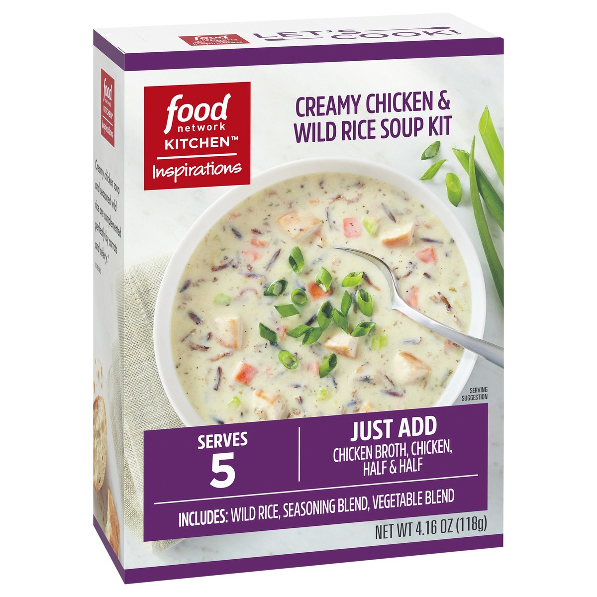 slide 5 of 13, Food Network Kitchen Inspirations Creamy Chicken & Wild Rice Soup Meal Kit, 4.16 oz Box, 4.16 oz