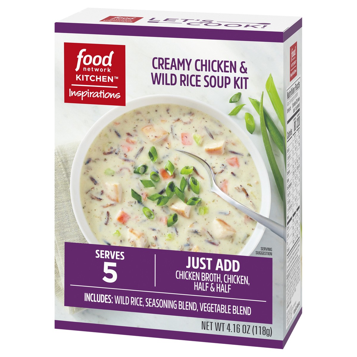 slide 10 of 13, Food Network Kitchen Inspirations Creamy Chicken & Wild Rice Soup Meal Kit, 4.16 oz Box, 4.16 oz