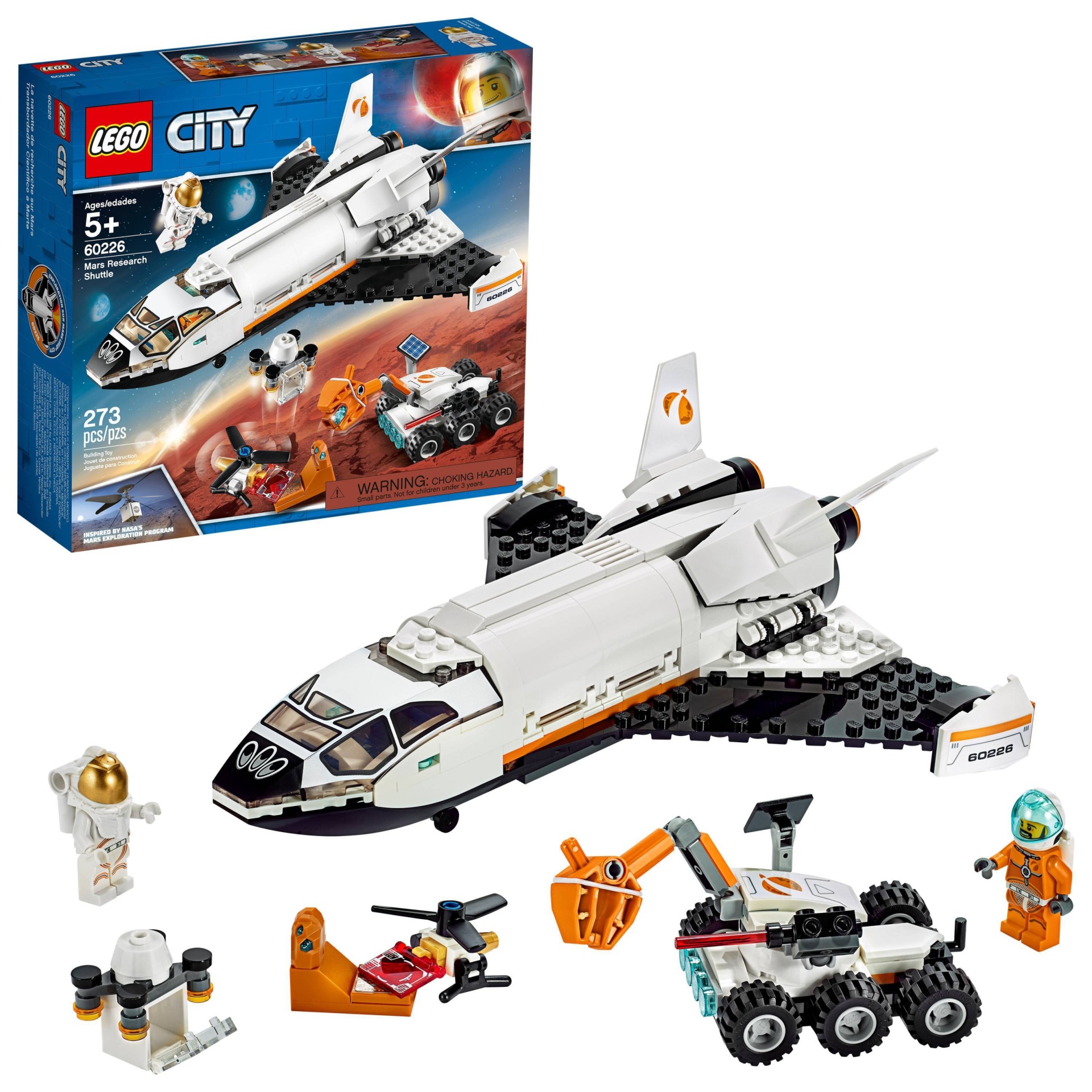 slide 1 of 5, LEGO City Space Mars Research Shuttle 60226 Set, 1 ct