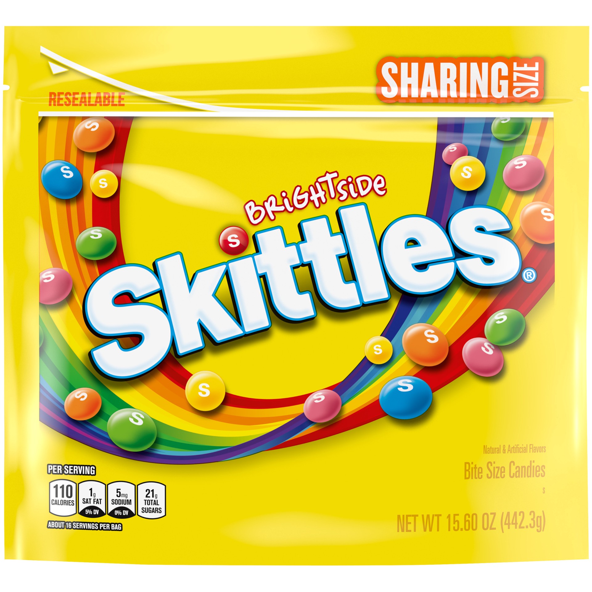 slide 1 of 8, SKITTLES Brightside Chewy Candy, Sharing Size, 15.6 oz Bag, 15.6 oz