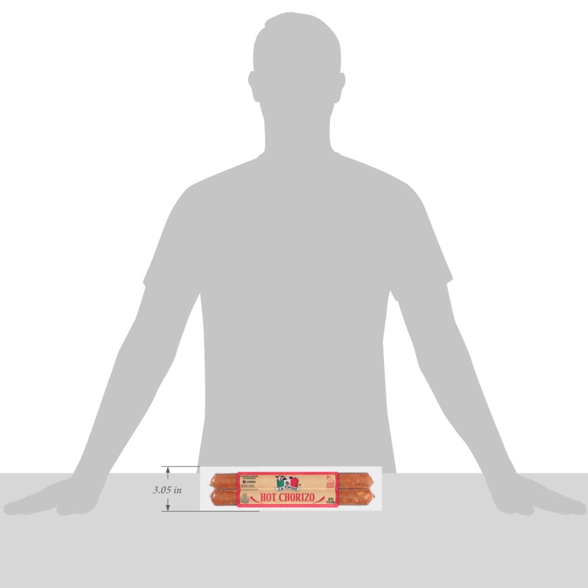 slide 13 of 15, La Chona Hot Chorizo 12 oz, 12 oz