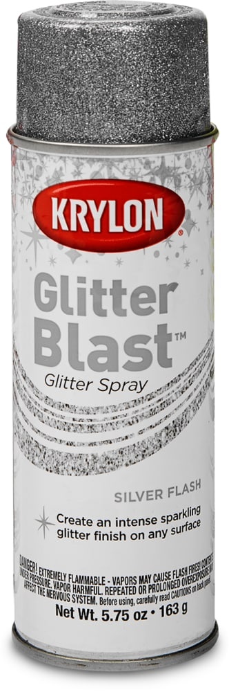 slide 1 of 1, Krylon Glitter Blast Glitter Spray Paint - Silver Flash, 5.75 oz