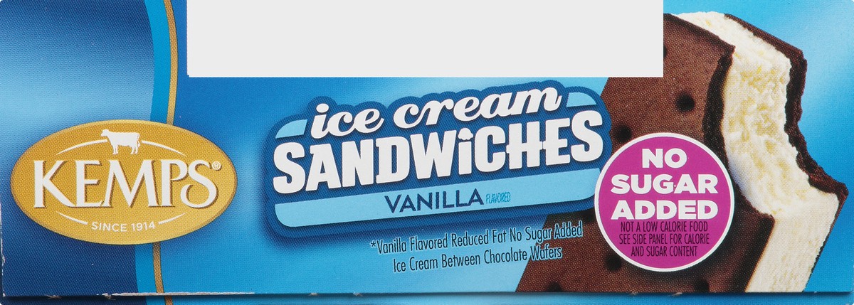 slide 13 of 13, Kemps Vanilla Ice Cream Sandwiches, No Sugar Added, 12 ct