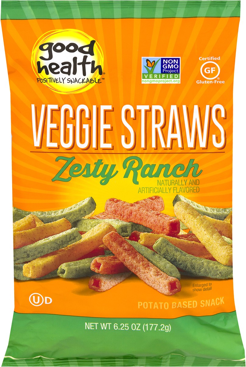 slide 4 of 10, Good Health Zesty Ranch Veggie Straws 6.25 oz, 6.25 oz