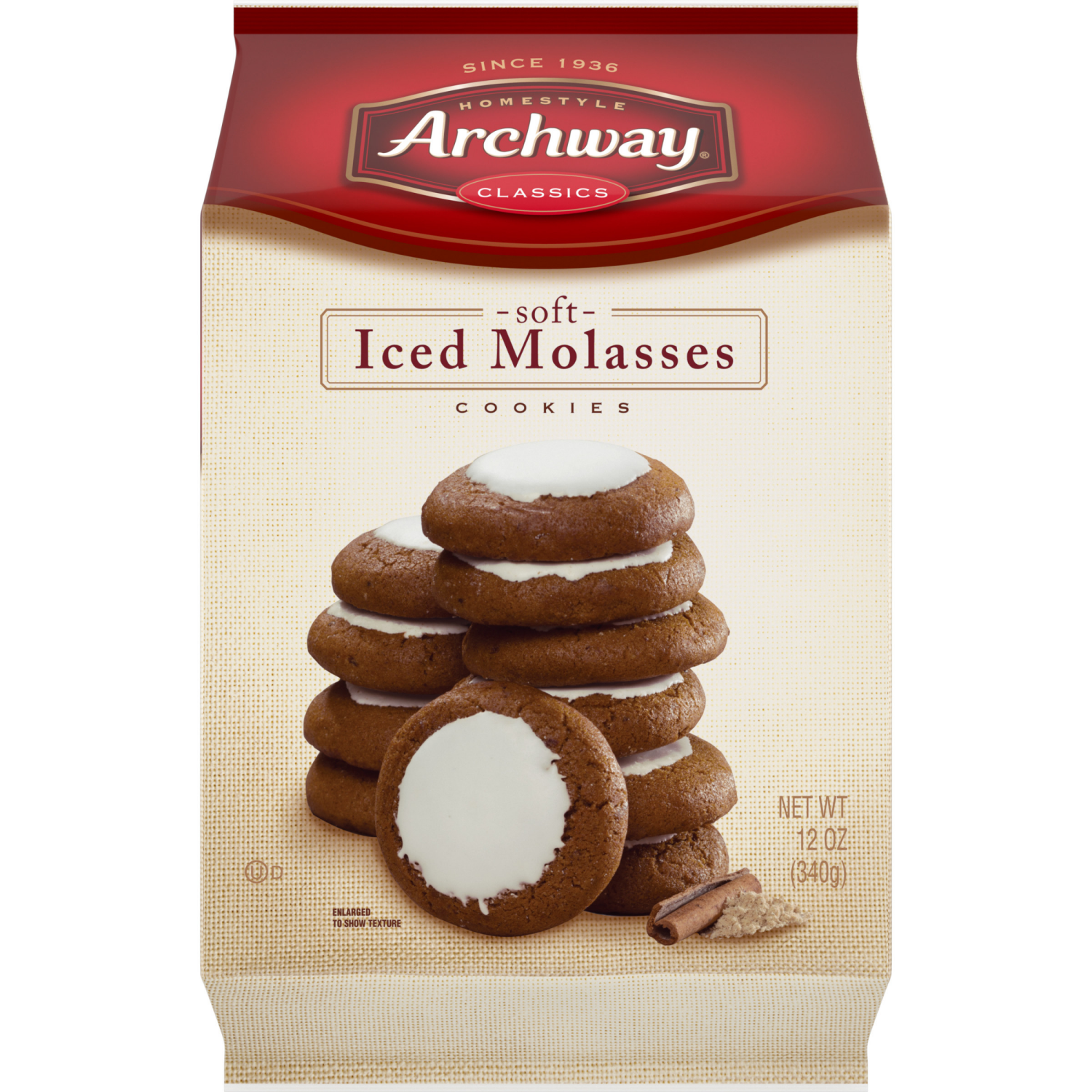 slide 1 of 4, Archway Cookies Iced Molasses Classic Soft Cookies, 12.000 oz