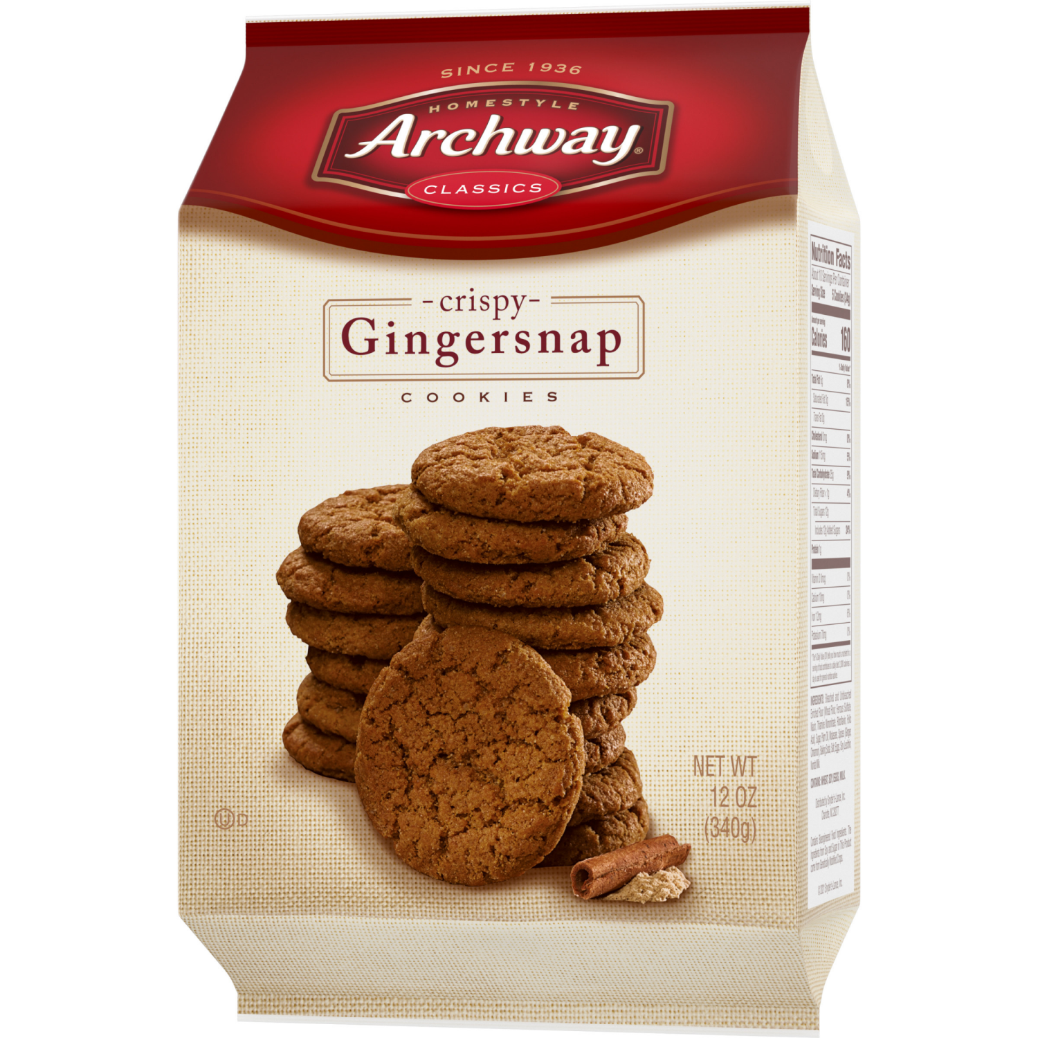 slide 3 of 6, Archway Cookies Crispy Gingersnap Cookies, 12.000 oz