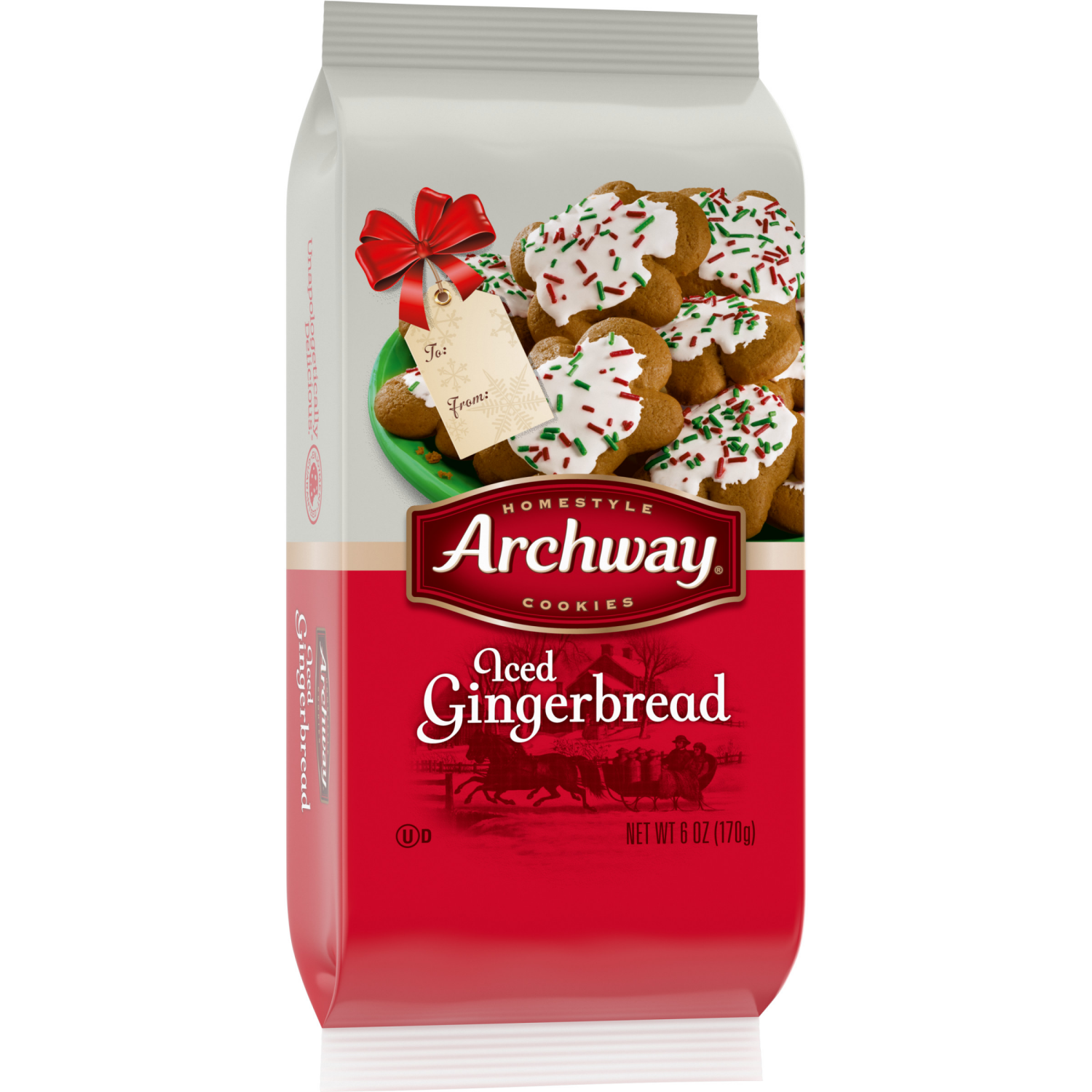 slide 5 of 5, Archway Cookies Holiday Iced Gingerbread Cookies, 6.000 oz