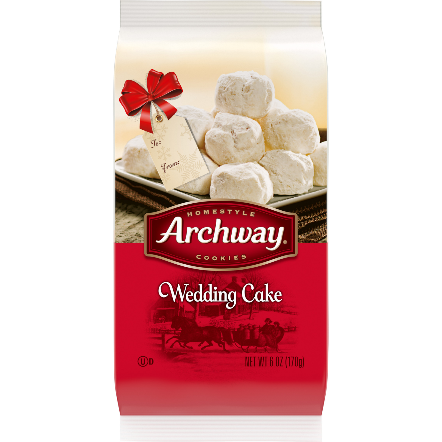 slide 1 of 5, Archway Cookies Wedding Cake Holiday Cookies, 6.000 oz