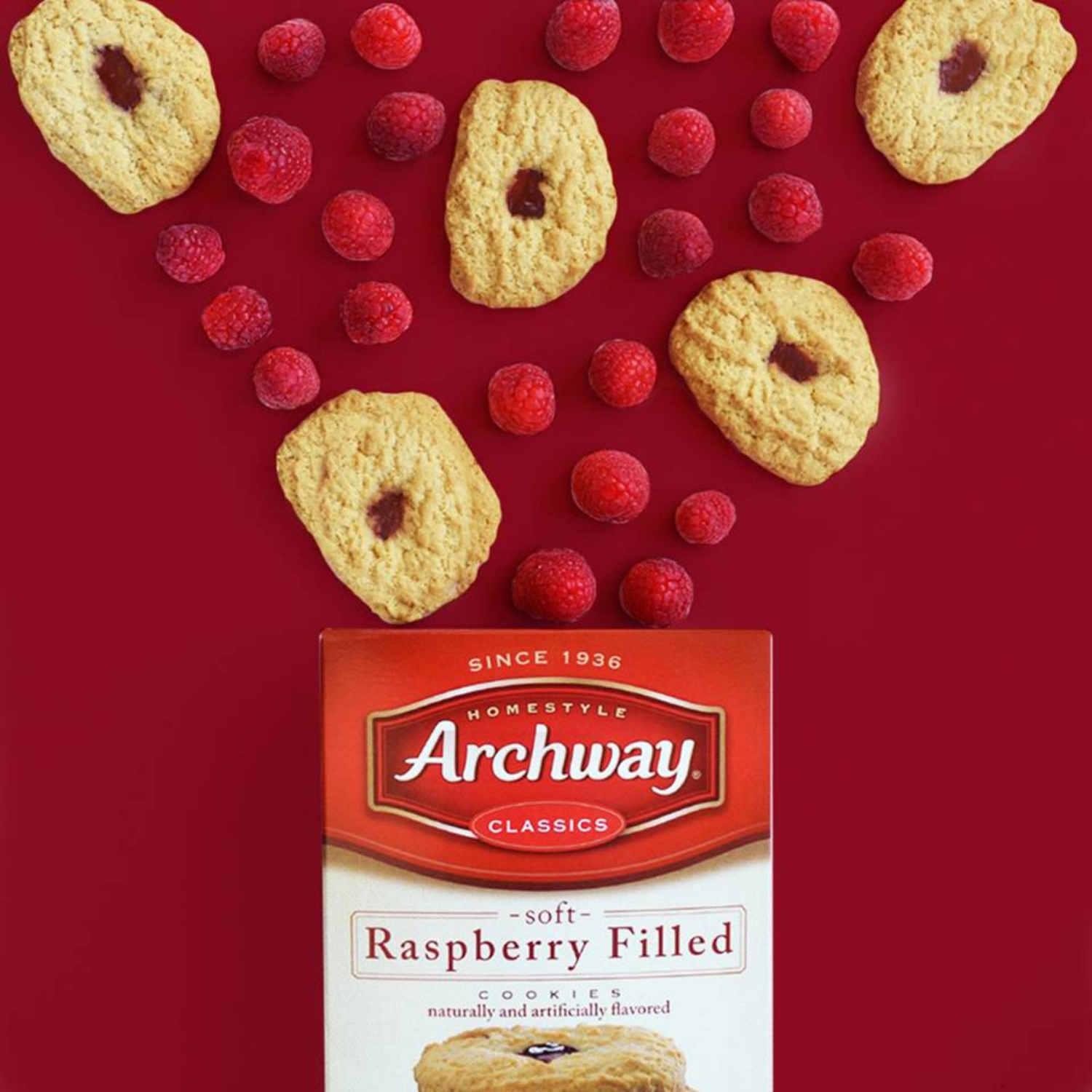 slide 4 of 5, Archway Cookies Raspberry Filled Cookies, 9.000 oz
