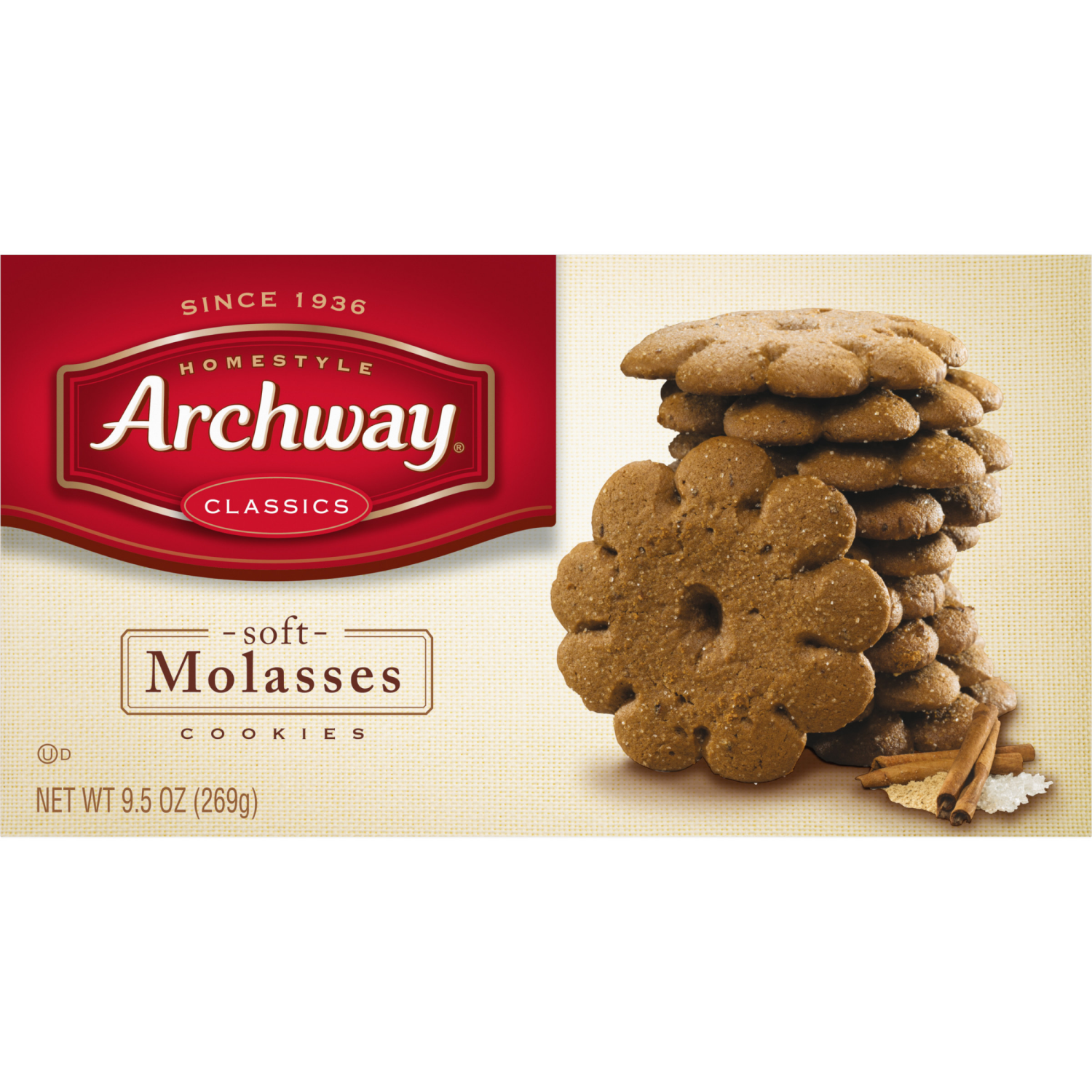 slide 2 of 4, Archway Cookies Molasses Classic Soft Cookies, 9.5 oz