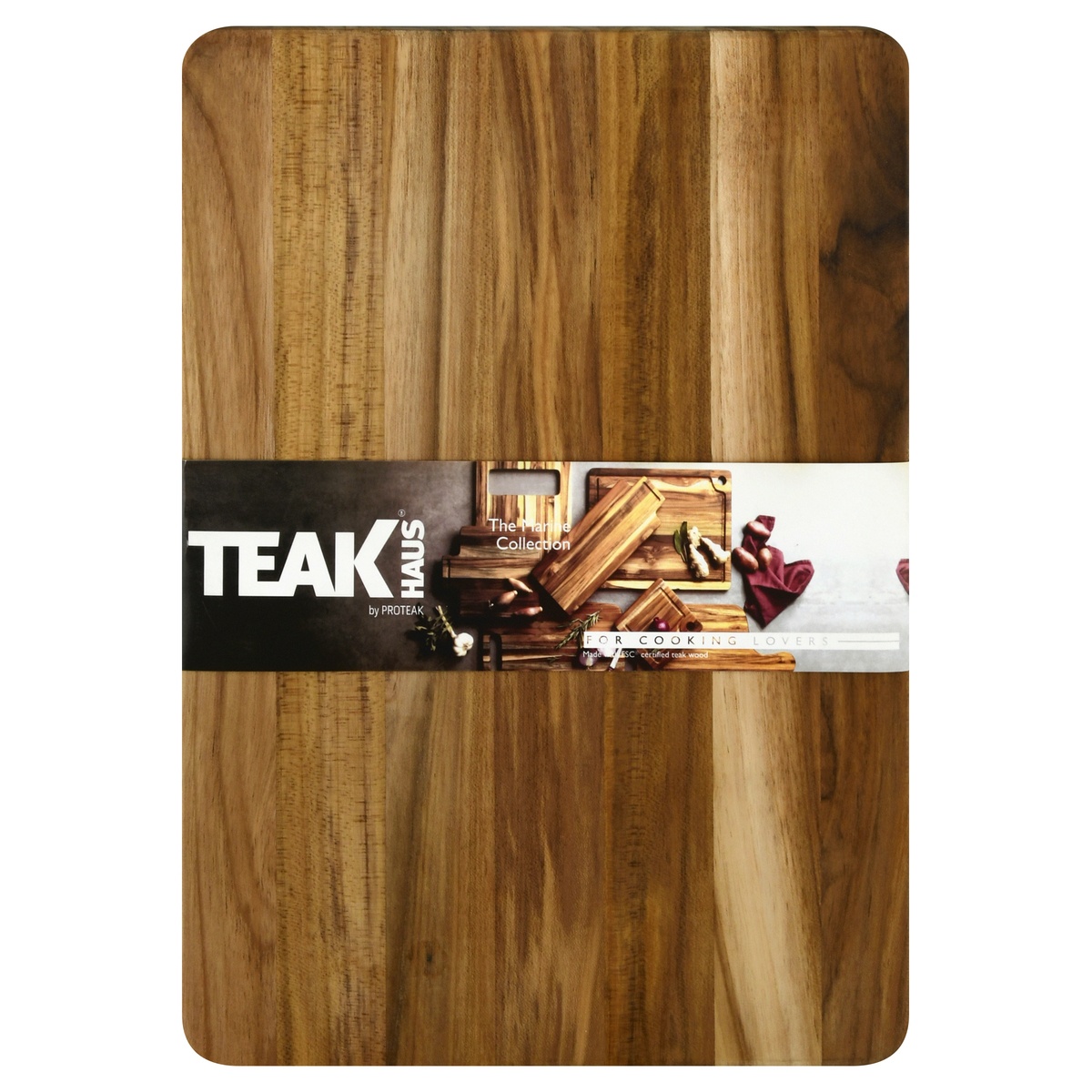 slide 1 of 1, Teakhaus Rectangle Cutting Board, 13.8 in