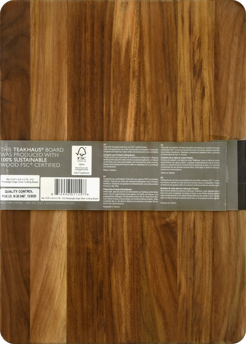 slide 6 of 11, Teakhaus Rectangle Cutting Board, 1 ct