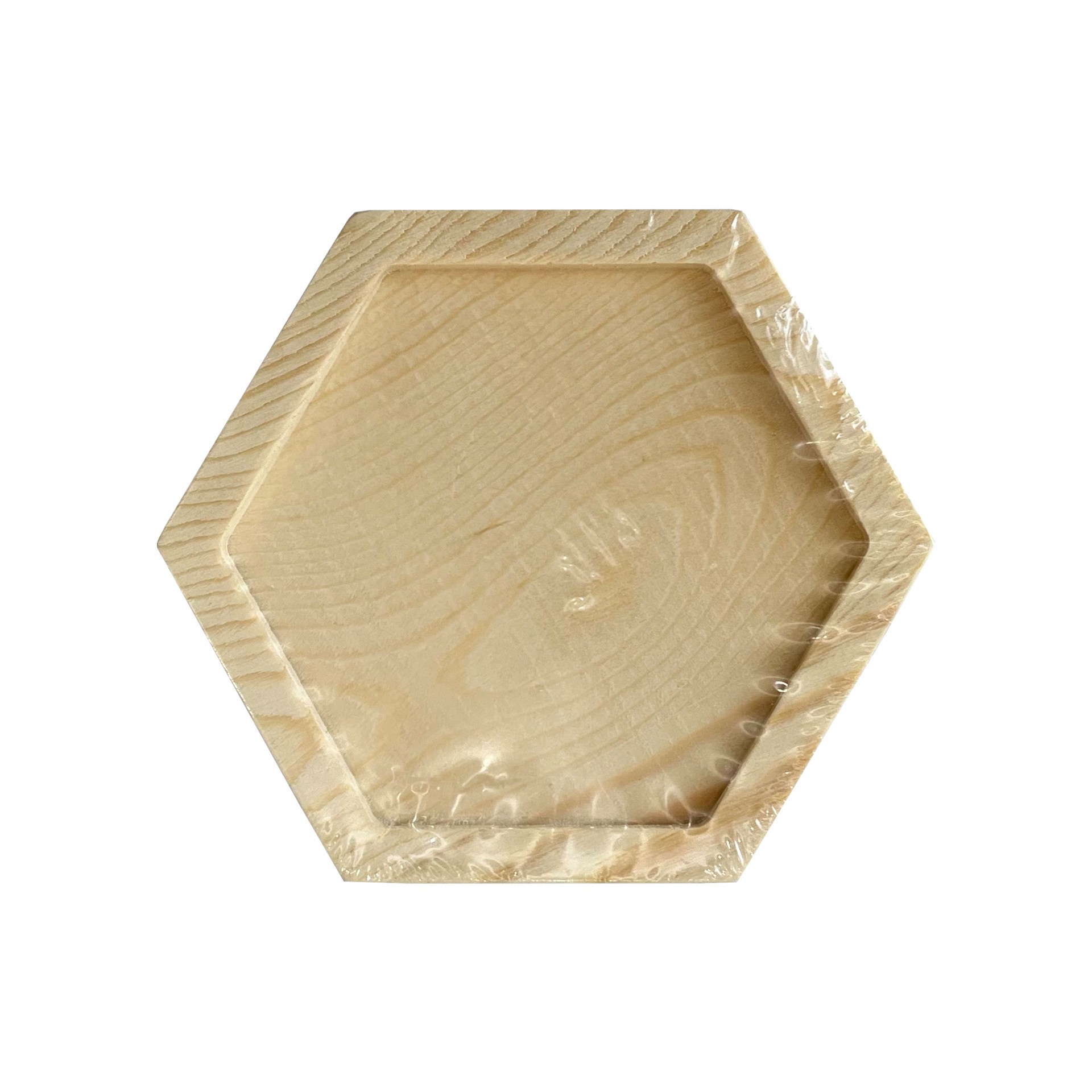 slide 2 of 4, Hexagon Welled Pinewood Coasters, 4ct. By Make Market, 4 ct