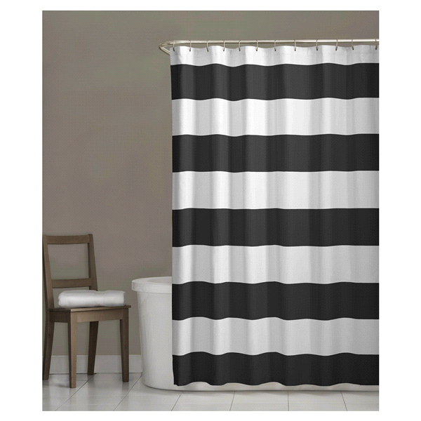 slide 1 of 1, Room & Retreat Porter Fabric Shower Curtain, Grey, 1 ct