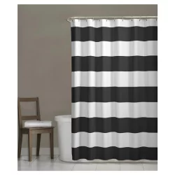Room & Retreat Porter Fabric Shower Curtain, Grey