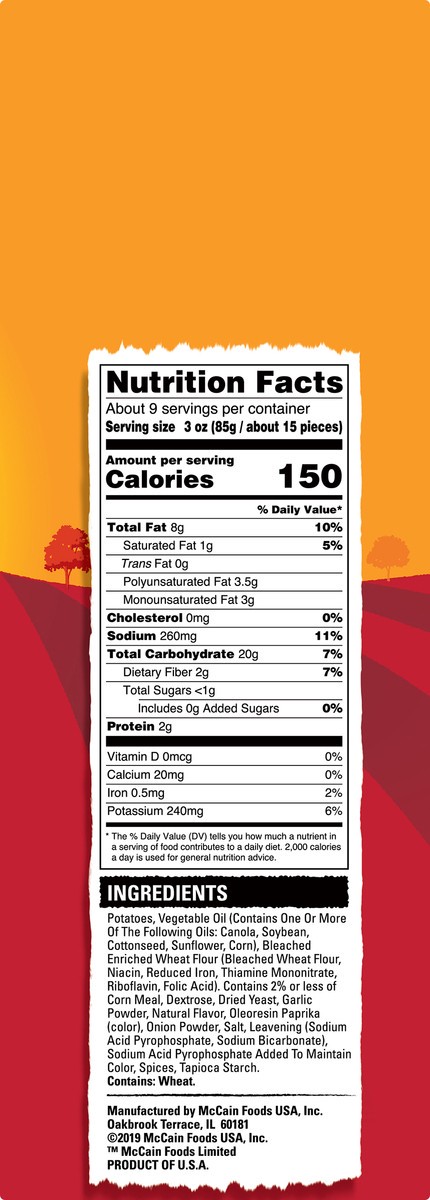 slide 2 of 7, McCain Seasoned Spiral Fries, 26 oz (Frozen Potatoes), 26 oz