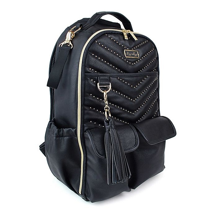 Itzy Ritzy Boss Studded Diaper Bag Backpack - Black/Gold 1 ct | Shipt