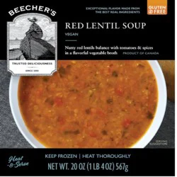 Beecher's Red Lentil Vegan Soup Frozen