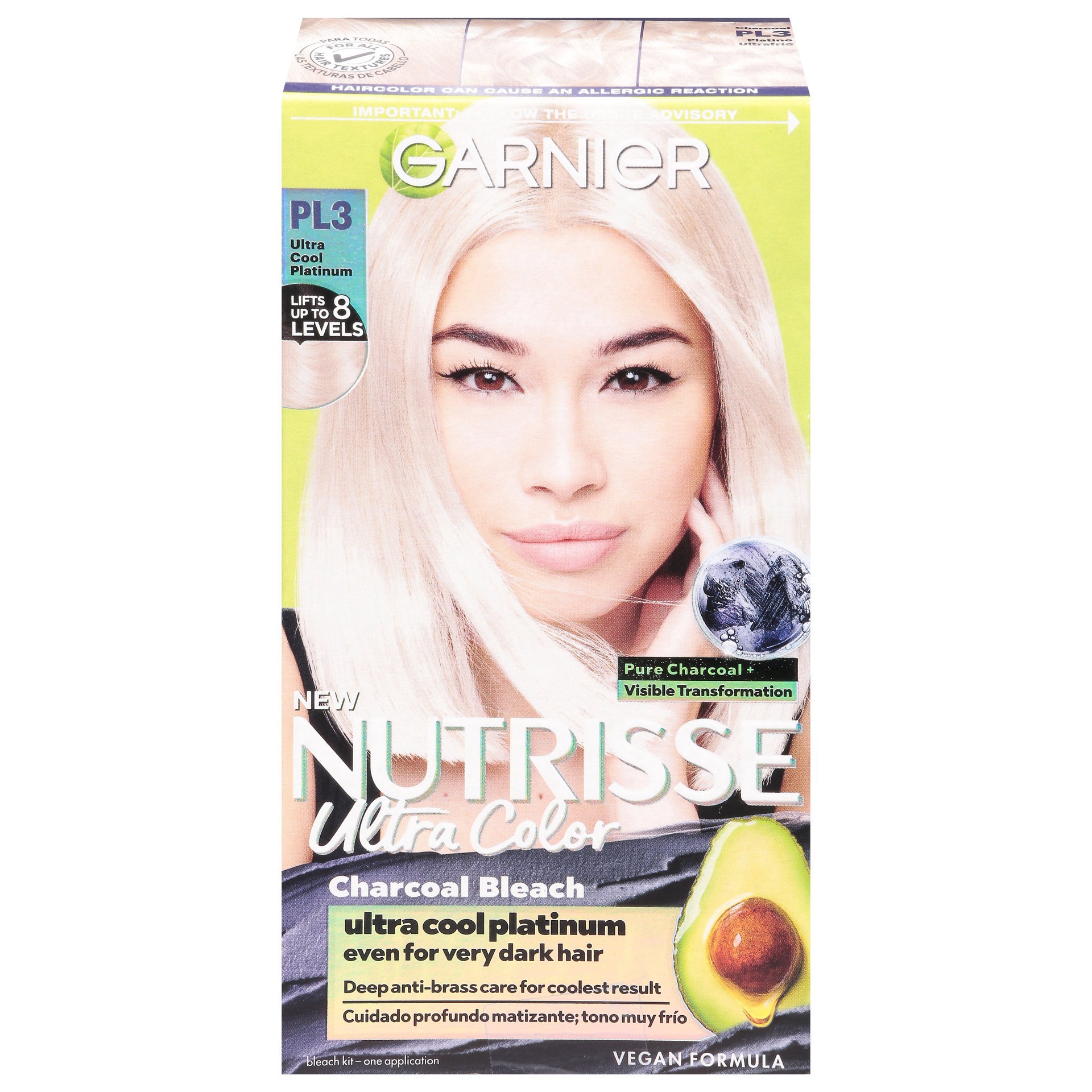 slide 1 of 1, Garnier Charcoal PL3 Ultra Cool Platinum Bleach Kit 1 ea, 1 ct
