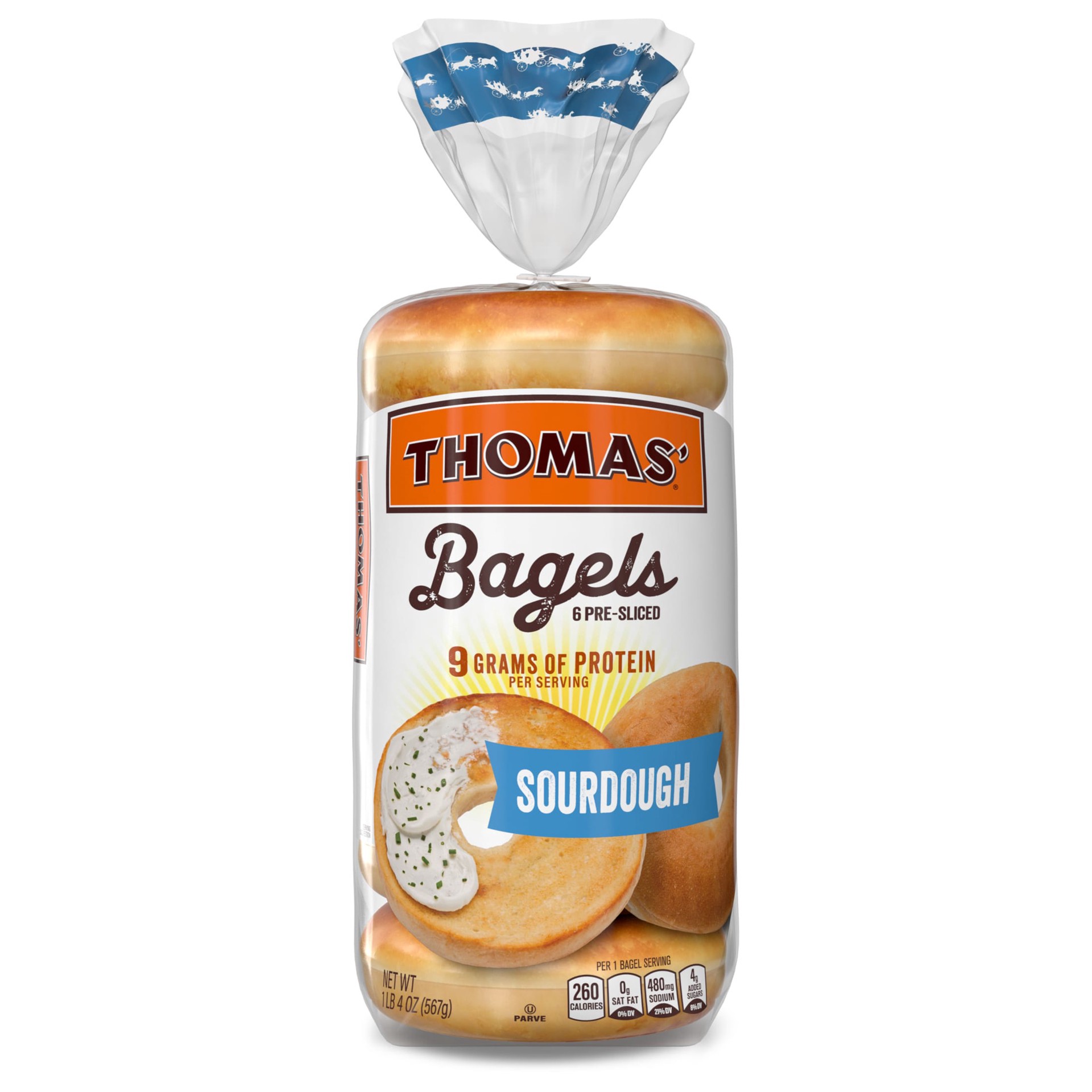 slide 5 of 7, Thomas' Sourdough Bagels, 6 count, 20 oz, 6 ct