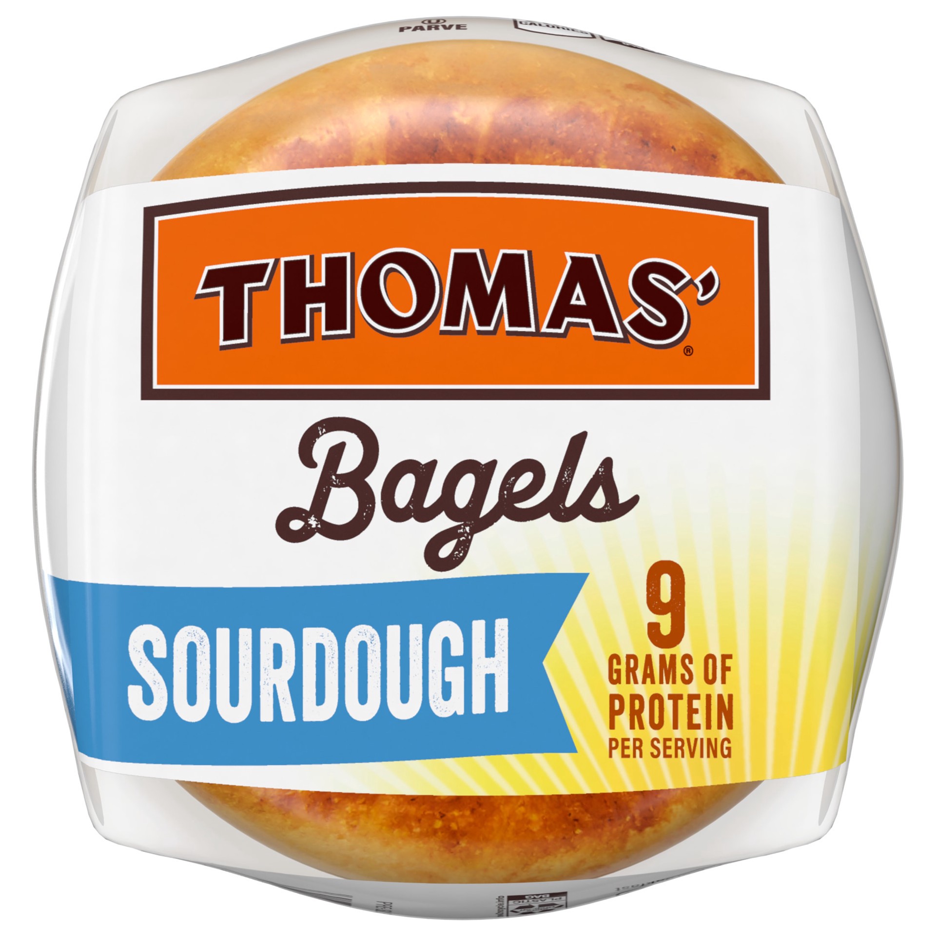 slide 3 of 7, Thomas' Sourdough Bagels, 6 count, 20 oz, 6 ct