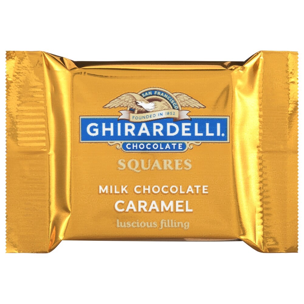 slide 1 of 2, Ghirardelli Squares Caramel Milk Chocolate 1 Each, 0.53 oz