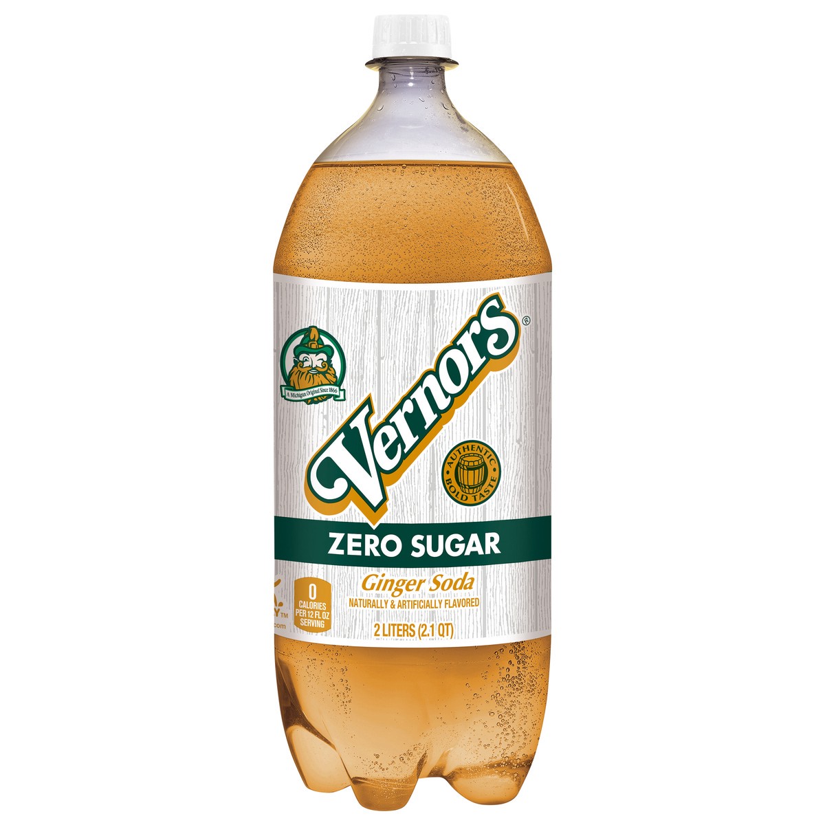 slide 1 of 17, Vernors Zero Sugar Ginger Soda- 2 liter, 2.1 qt