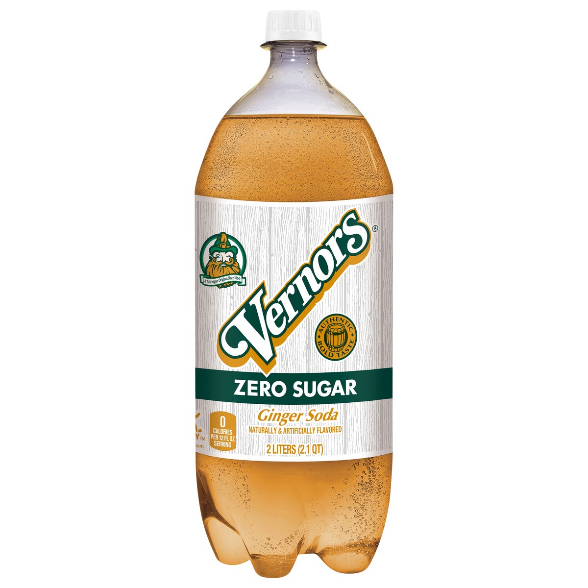 slide 1 of 17, Vernors Zero Sugar Ginger Soda, 2 L bottle, 2 liter