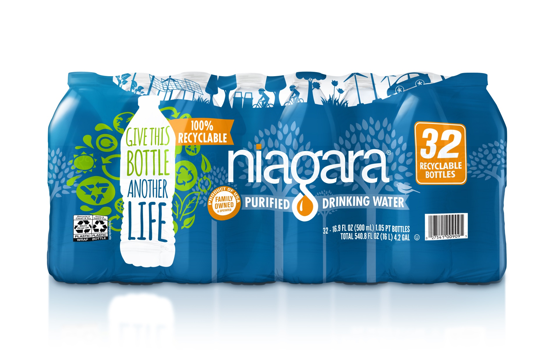 slide 2 of 3, Niagara Drinking Water 32 ea, 32 ct