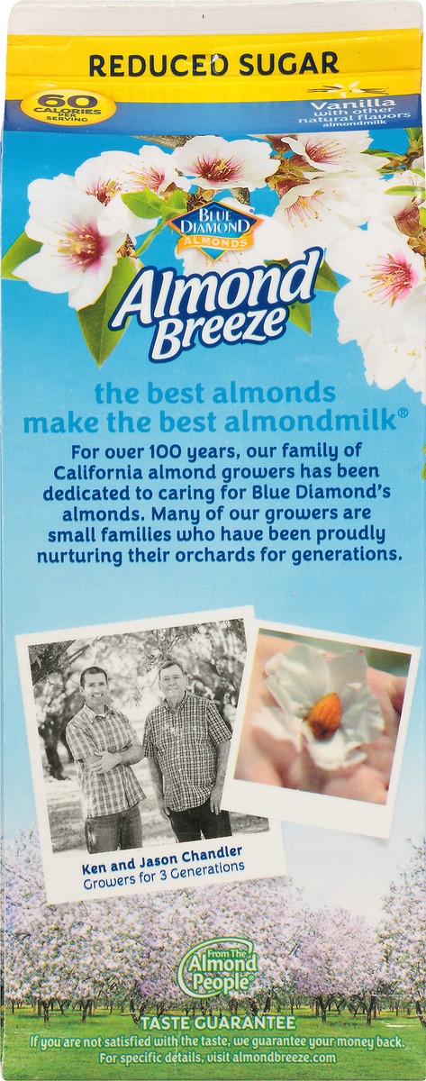 slide 6 of 13, Almond Breeze Reduced Sugar Vanilla Almondmilk 0.5 gl, 64 fl oz