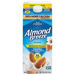 Almond Breeze Reduced Sugar Vanilla Almondmilk, 64 oz