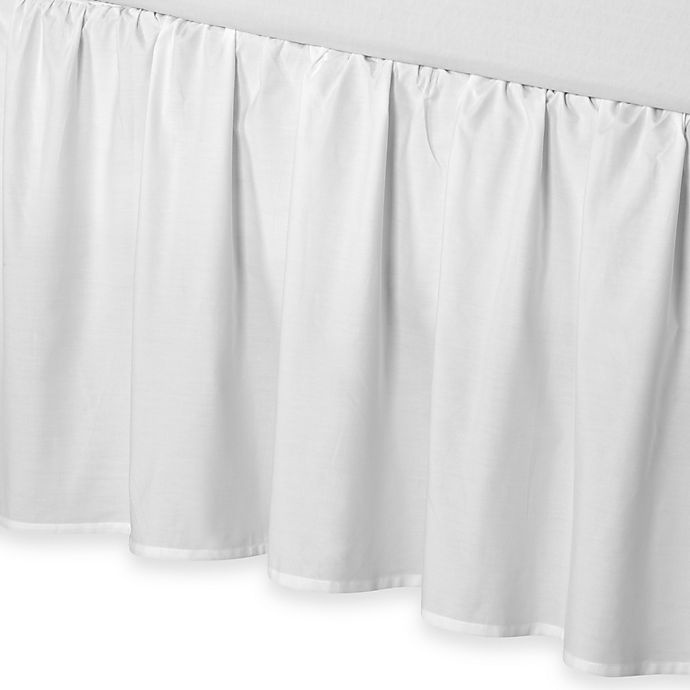 slide 1 of 1, smoothweave Ruffled Twin Bed Skirt - White, 21 in