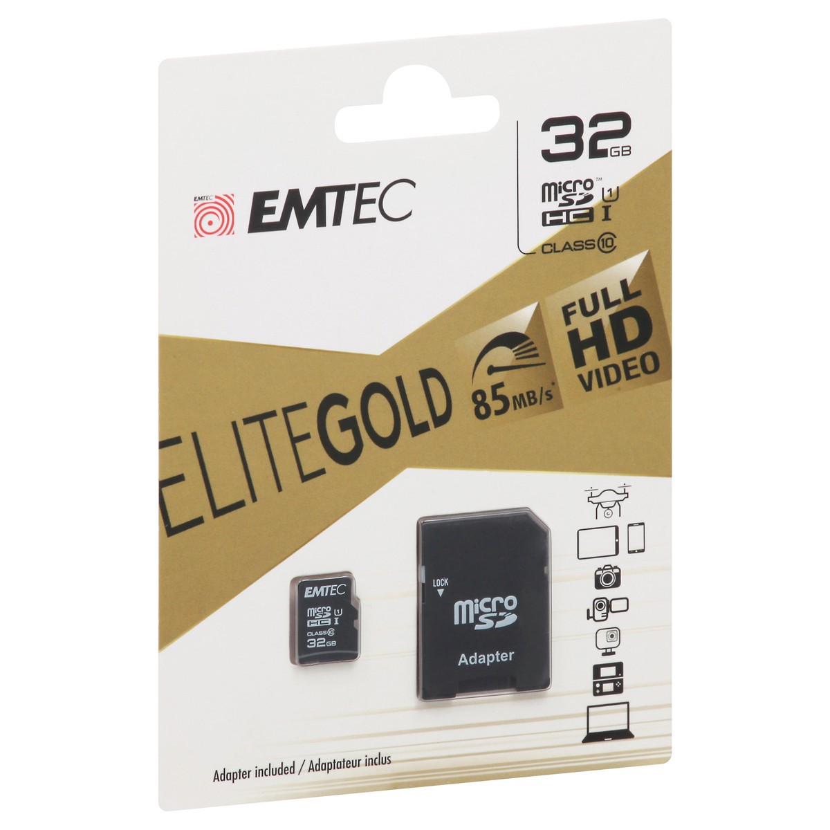 slide 10 of 11, Emtec 32 GB Class 10 MicroSD Adapter 2 1 ea, 1 ea