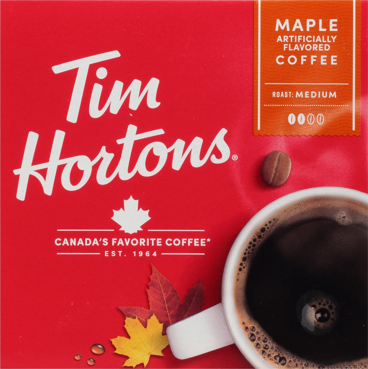 slide 7 of 9, Tim Hortons K-Cup Pods Medium Roast Maple Coffee Each - 12 ct, 12 ct