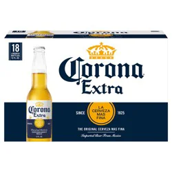 Corona Extra Mexican Lager Beer, 18 pk 12 fl oz Bottles, 4.6% ABV