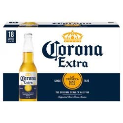 Corona Extra Mexican Lager Beer, 18 pk 12 fl oz Bottles, 4.6% ABV