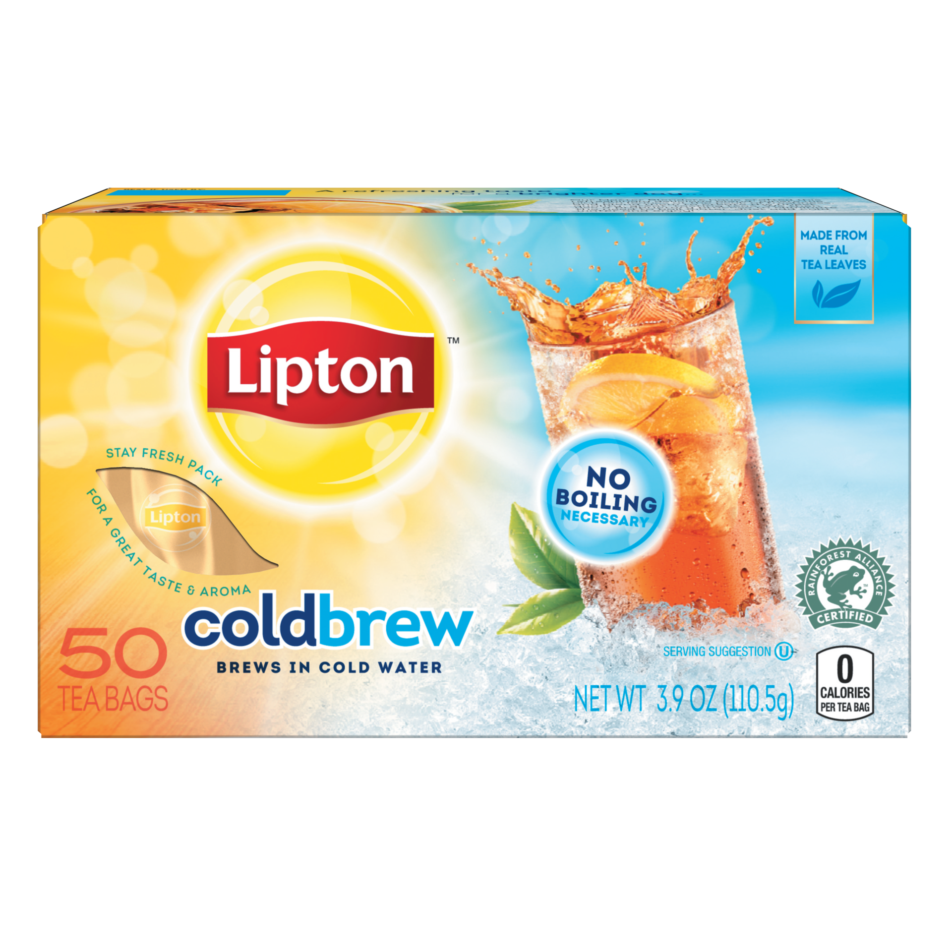 slide 2 of 2, Lipton Cold Brew Black Iced Tea Bags Unsweetened, 50 ct, 50 ct