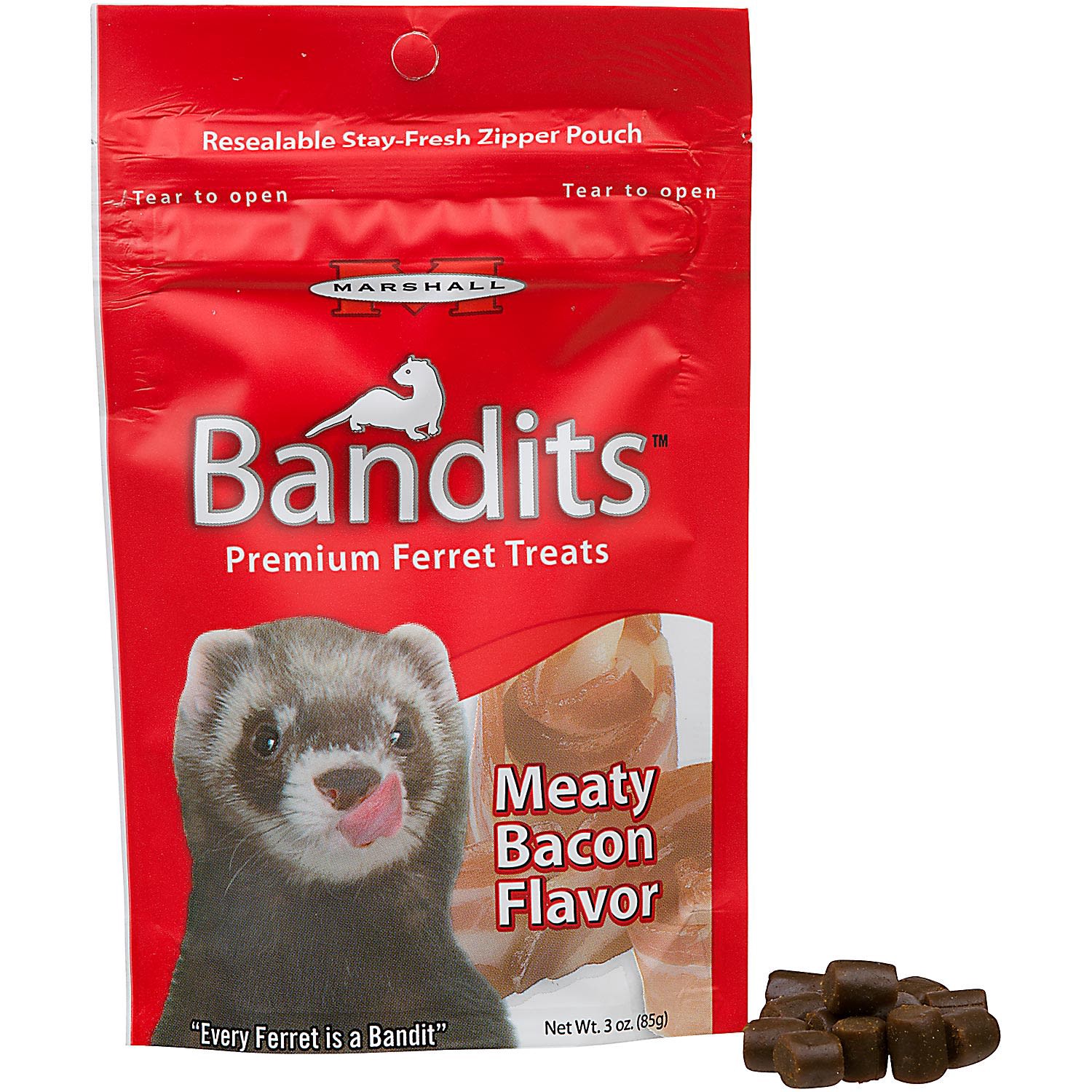 slide 1 of 1, Marshall Pet Products Bandits Premium Ferret Treats, 3 oz