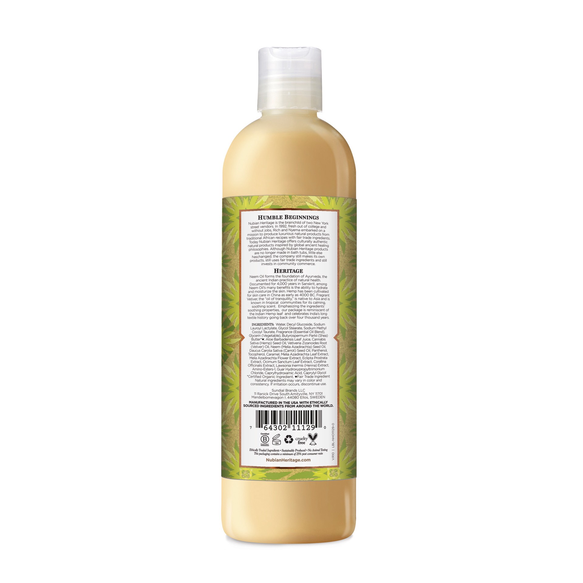 slide 2 of 4, Nubian Heritage Body Wash Indian Hemp & Haitian Vetiver, 13 oz, 13 oz