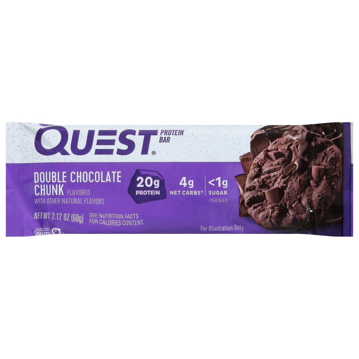 slide 1 of 2, Quest Double Chocolate Chunk Protein Bar 2.12 oz, 2.12 oz