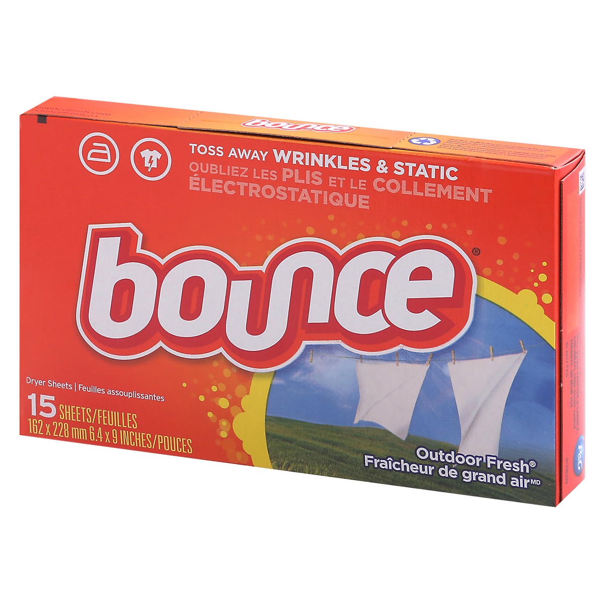 slide 6 of 13, Bounce Outdoor Fresh Dryer Sheets 15 ea, 1 ct