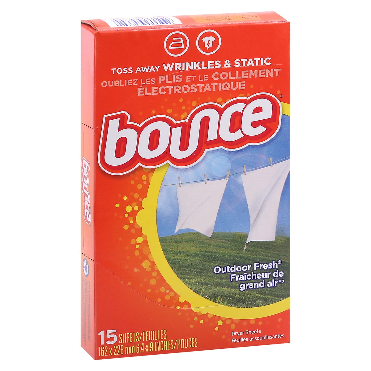 slide 8 of 13, Bounce Outdoor Fresh Dryer Sheets 15 ea, 1 ct