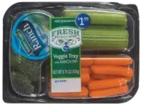Fresh Selections Kroger Carrots Celery Broccoli & Ranch Dip Snack Tray