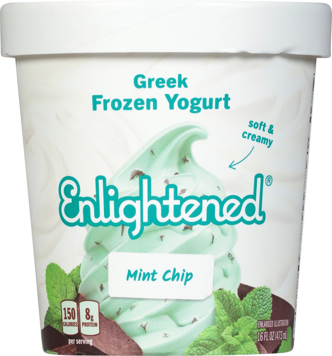 slide 6 of 9, Enlightened Mint Chip Greek Frozen Yogurt 16 fl oz, 1 pint