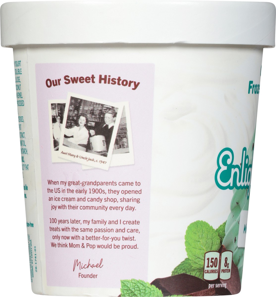 slide 7 of 9, Enlightened Mint Chip Greek Frozen Yogurt 16 fl oz, 1 pint