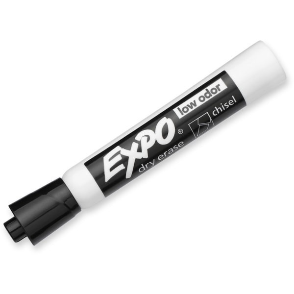 slide 6 of 9, Expo Low Odor Dry Erase Marker, Chisel Tip, Black, 36/Box, 1 ct